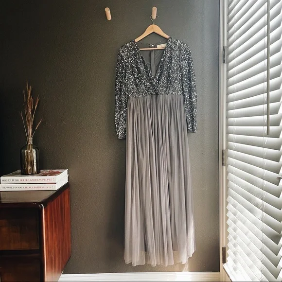 chinese dress ladies Bar III Women's Floral Chiffon Maxi Dress Green Size Petite Small main image 0